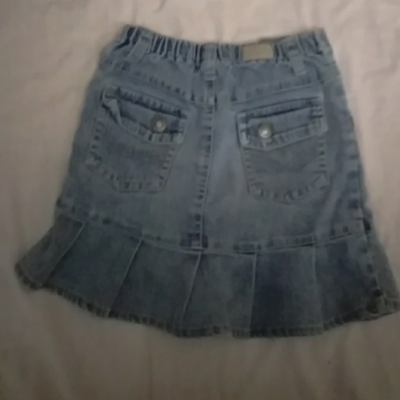 Girl trendy denim Jean flare skirt - Picture 6 of 7